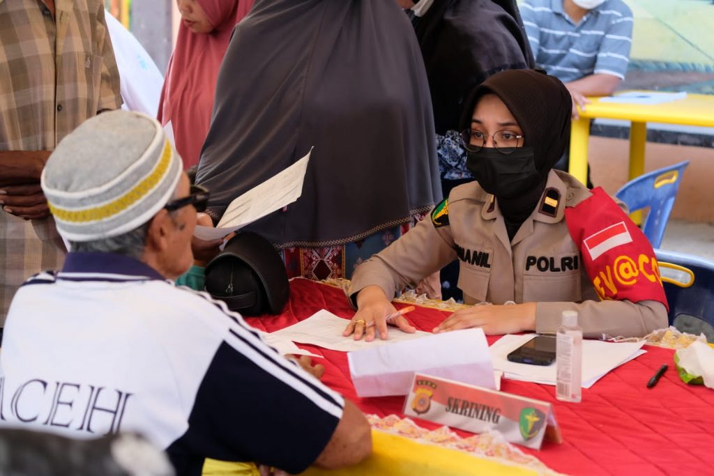Capaian Vaksinasi Dosis I Polda Aceh dan Jajaran Lebihi Target
