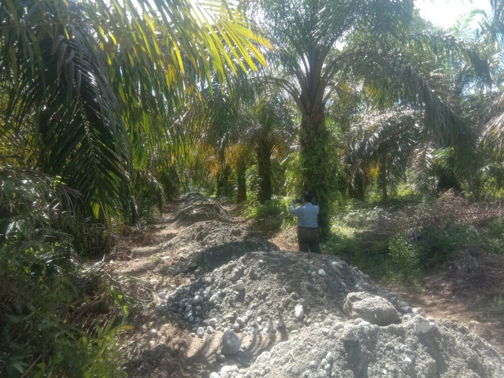 Tumpukan Material Di Lokasi Kebun Sawit: Warga, Rekanan Bekerja Dinilai Tidak Profesional