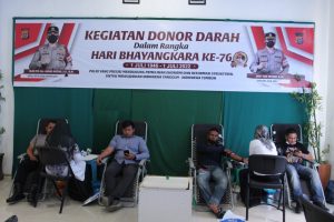 Polres Aceh Jaya Sumbang 81 Kantong Darah Ke PMI Banda Aceh