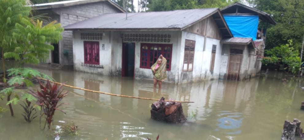 Hujan Deras, Ratusan Rumah Warga Abdya Terendam Banjir