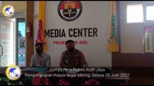Kasus Ilegal Mining Diungkap Polres Aceh Jaya, Ekscavator Diamankan