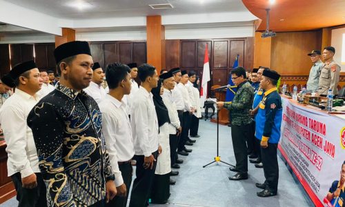 Ketua Karang Taruna Sembilan Kecamatan di Aceh Jaya Dilantik