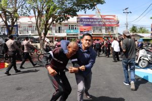 Pengamanan Aksi Unras, Polres Aceh Barat Gelar Simulasi
