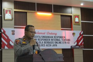 Polres Aceh Jaya Nilai Kinerja dengan ITK Online, Ikut Hadirkan Responden Eksternal
