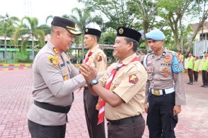 Polres Aceh Barat Gelar Upacara Pengukuhan dan Pelantikan Dewan Saka Bhayangkara