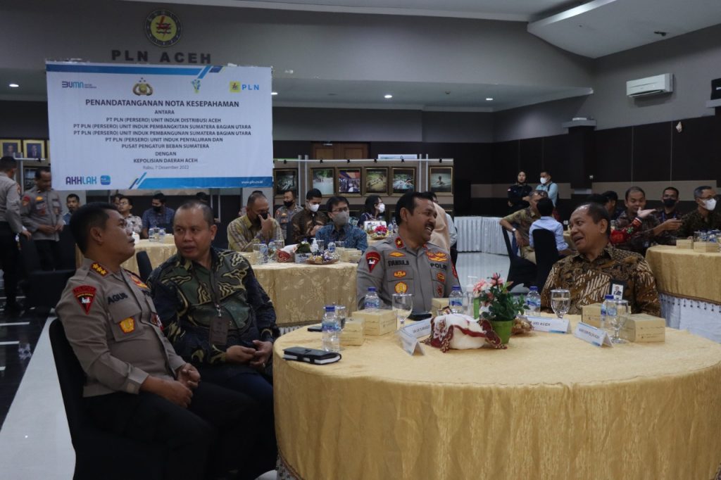 Polda Aceh Teken Nota Kesepahaman Dengan PT PLN Persero