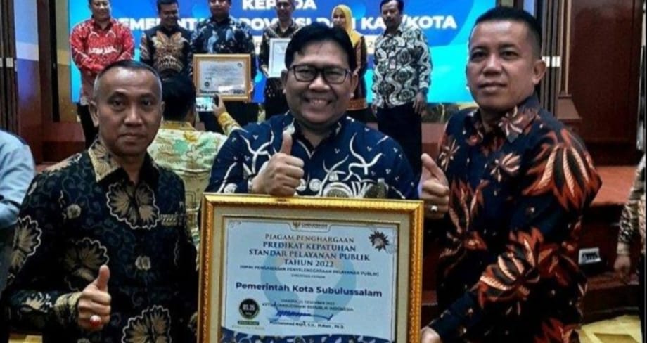 Kepatuhan Standar Pelayanan Publik, Banda Aceh Raih Peringkat Sembilan Terbaik Se-Indonesia