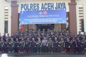Perkuat Sinergitas TNI/Polri, Polres Aceh Jaya Gelar Olahraga Bersama
