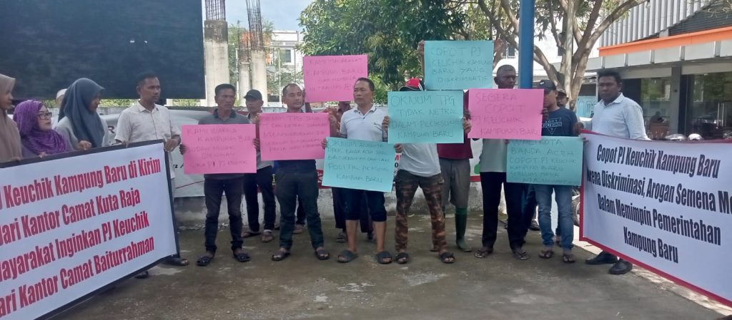 Diduga Tidak Netral, Warga Kampung Baru Gelar Aksi: Desak Copot Pj Keuchik