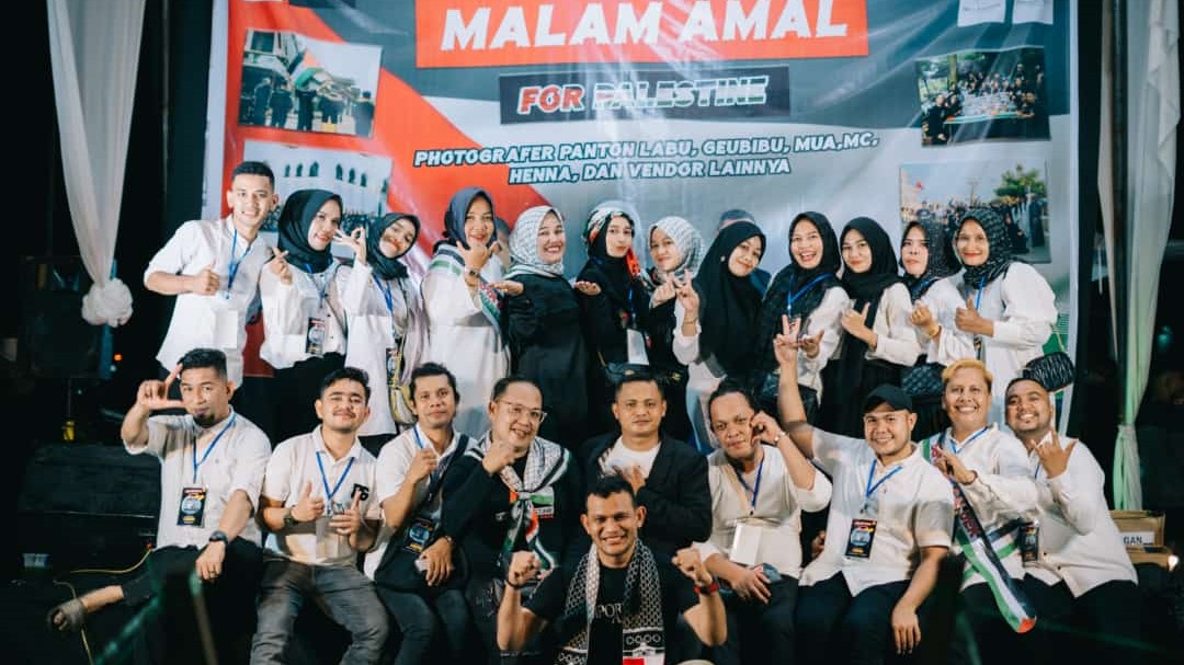 Komunitas Di Aceh Utara Gelar Malam Amal Untuk Palestina