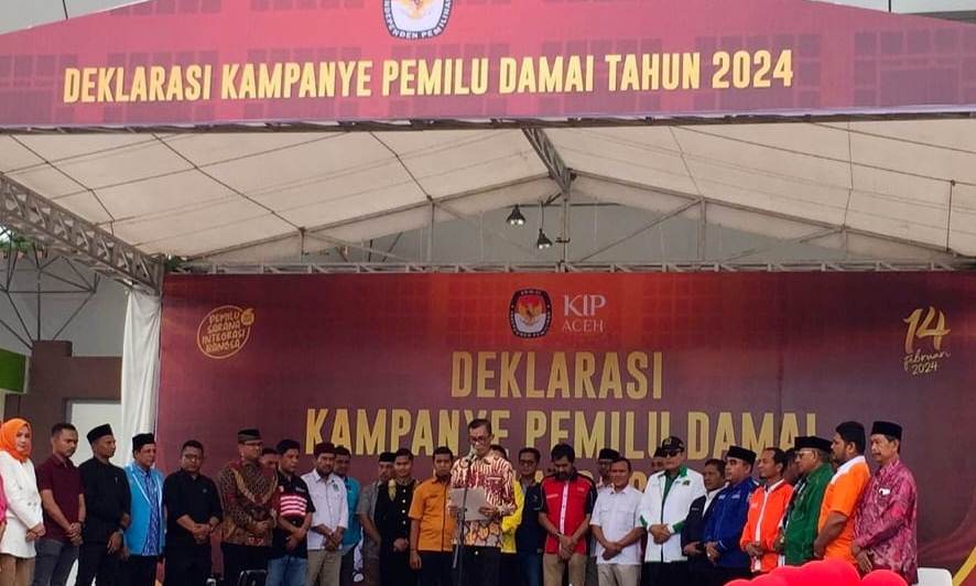 Peserta Pemilu 2024 Di Aceh, Mendeklarasikan Kampanye Damai