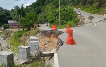 Masyarakat Keluhkan Jalan Amblas di Aceh Tenggara