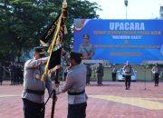 Brigjen Marzuki Ali Basyah dan Irjen Achmad Kartiko Serah Terima Pataka Machdum Sakti