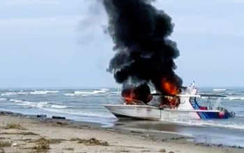 Kronologi Kapal Patroli Milik KKP Yang Dibakar Massa