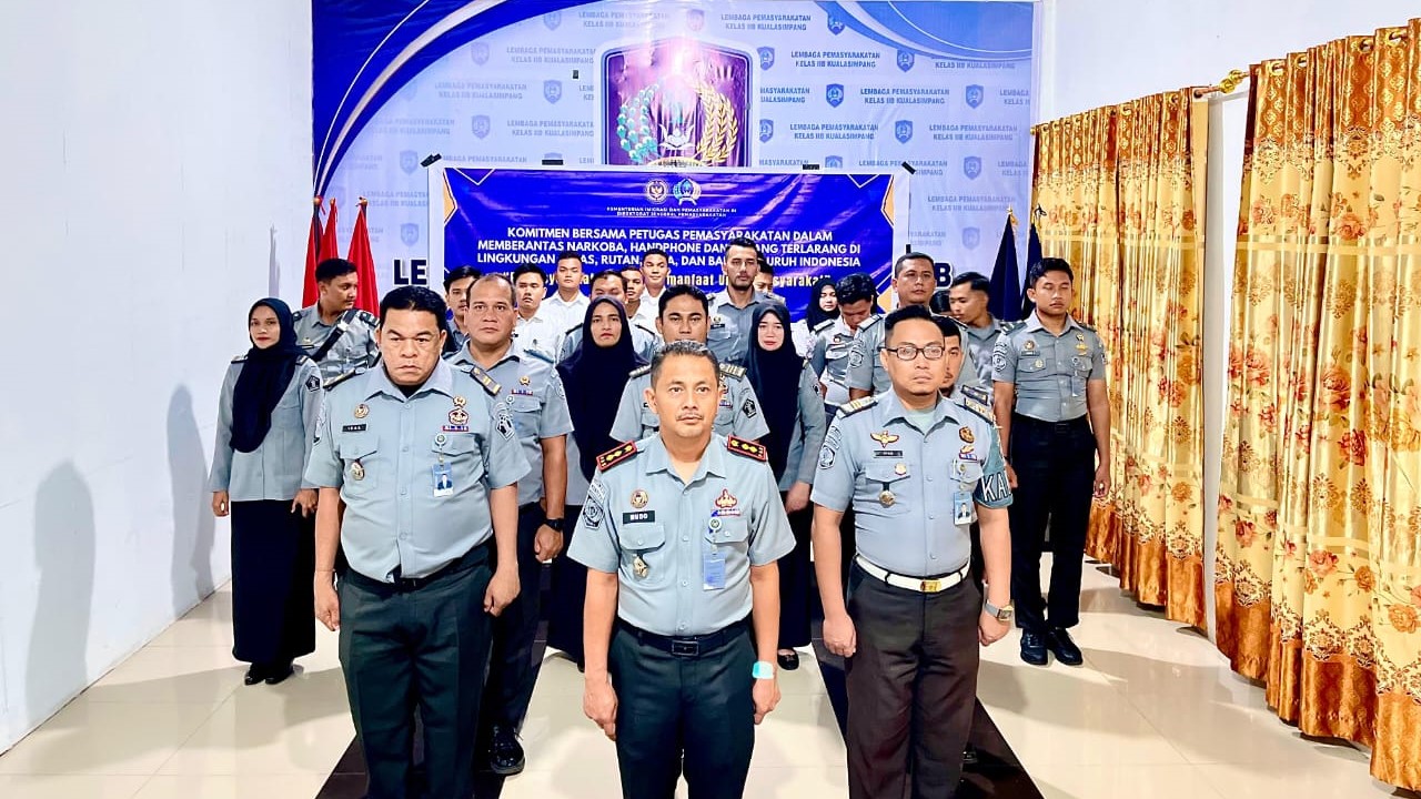 Lapas Kualasimpang Tegaskan Komitmen Bebas Narkoba dan Handphone Ilegal