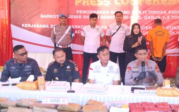 Polda Aceh Gagalkan Peredaran 80,5 Kg Sabu, 1,3 Ton Ganja, dan 1 Kg Kokain