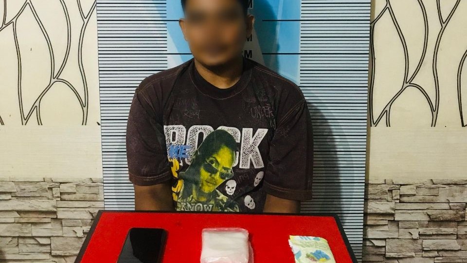 Polres Langsa Tangkap Pria Pembawa 103 Gram Sabu di Birem Puntong