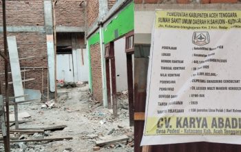 Proyek Rehab Ruang PICU RSUD H Sahudin Kutacane Diduga Asal Jadi, K3 Diabaikan!
