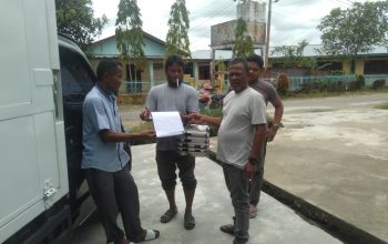 Proses penyaluran Makan Bergizi Gratis (MBG) Buket Meutuah, Kecamatan Langsa Timur. (Dok Ist)